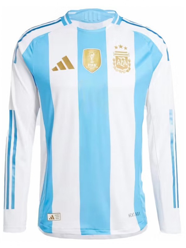 Argentina maillot domicile manches longues uniforme de football premier kit de football pour hommes en haut du maillot de sport coupe d'Europe 2024
